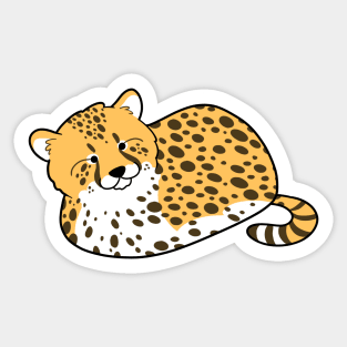 Cheetah Cat Loaf Sticker